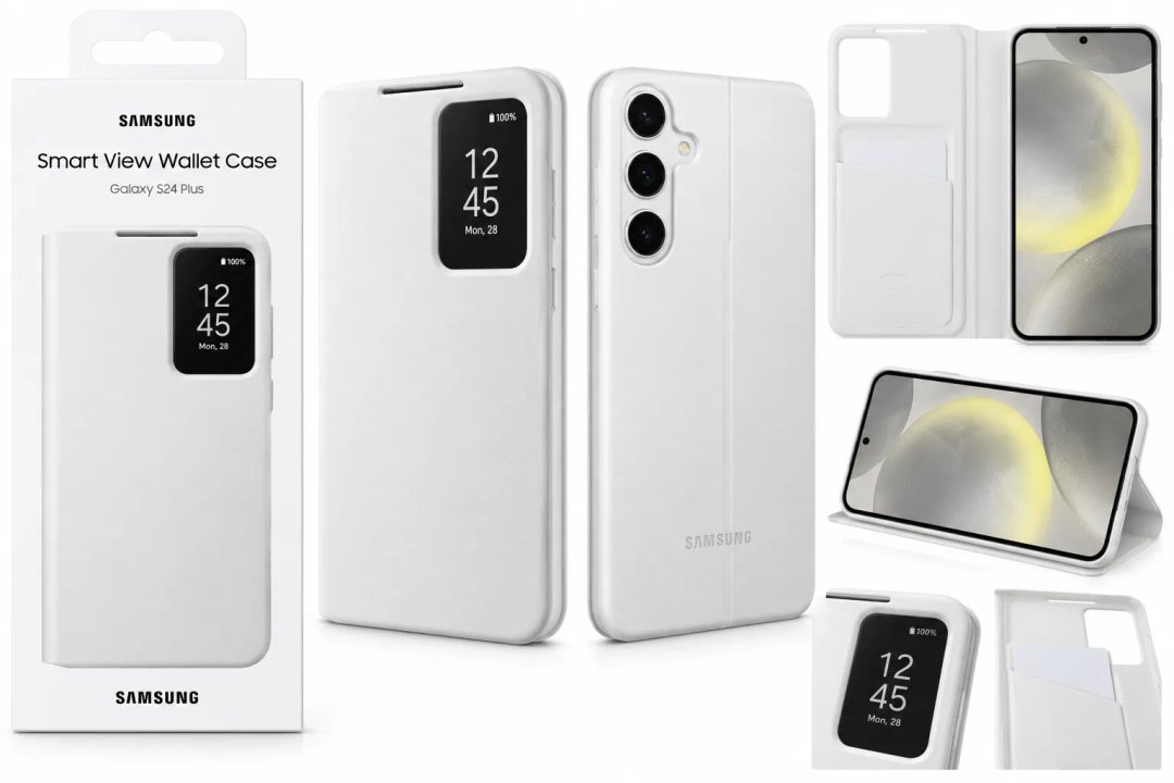 Samsung Galaxy S24 Plus - Smart View Wallet Case - White