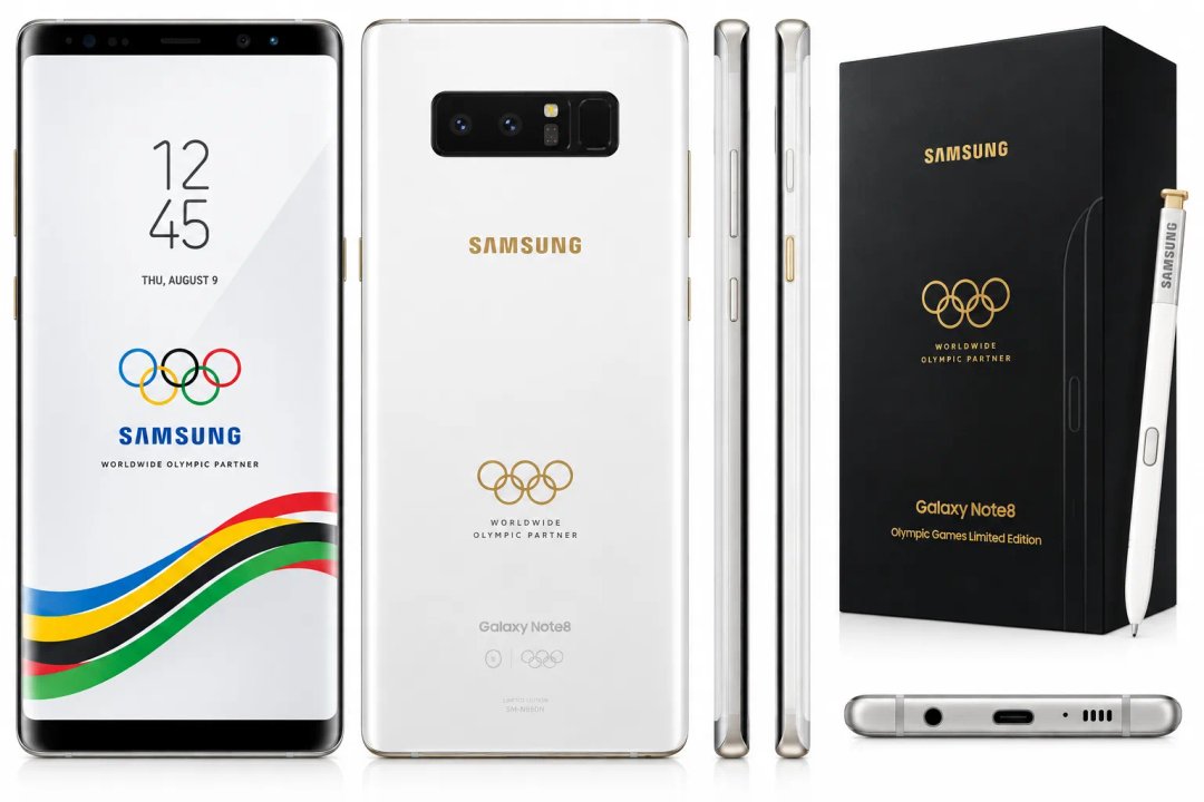 Samsung Galaxy Note 8 Olympic Games Limited Edition N950N — Ilustrační foto — barva se může lišit