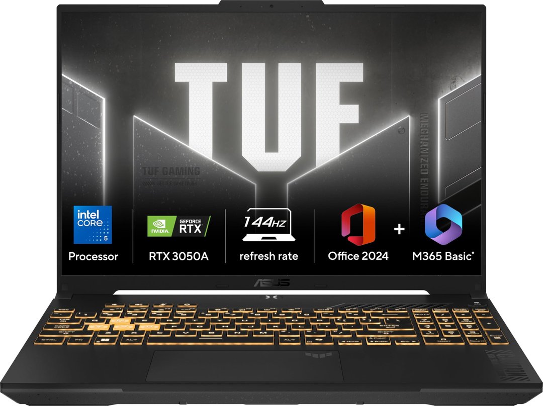 Asus TUF Gaming F16 (2024) 16" — Ilustrační foto — barva se může lišit