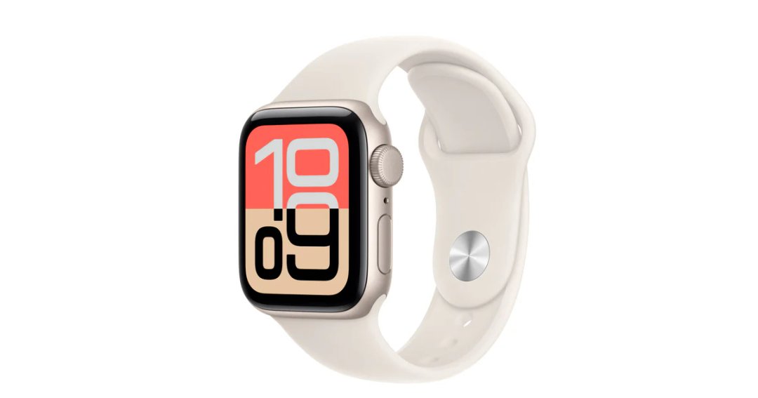 Apple Watch SE 3 (2025) 40mm GPS Aluminum Case — Ilustrační foto — barva se může lišit