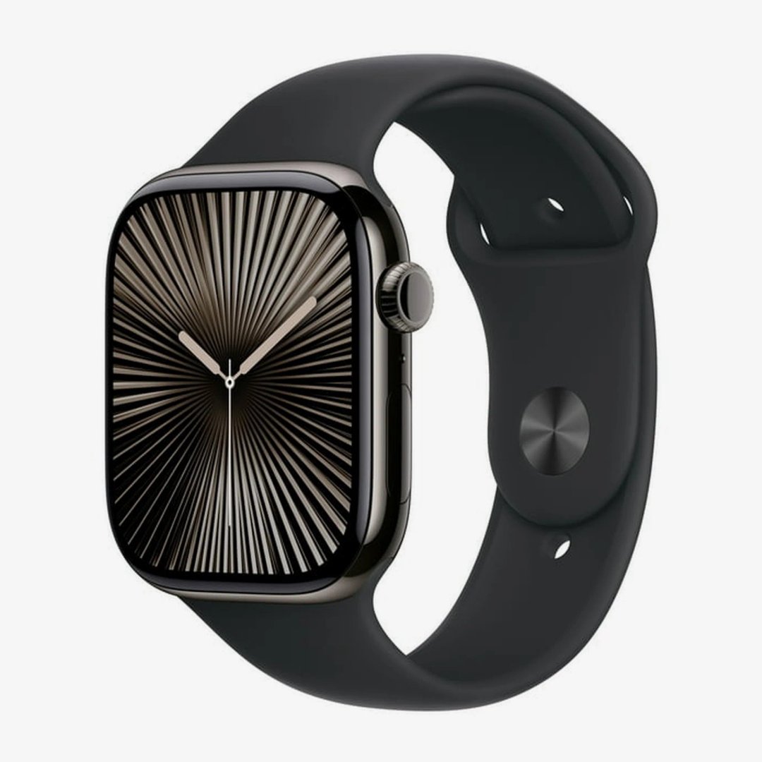 Apple Watch Series 10 46mm GPS+Cellular Titanium Case — Ilustrační foto — barva se může lišit