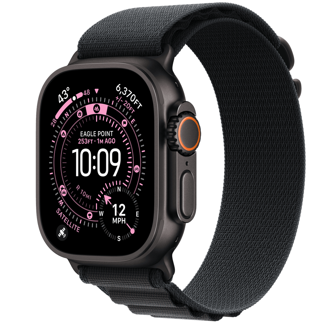 Apple Watch Ultra 3 49mm GPS+Cellular Titanium Case — Ilustrační foto — barva se může lišit