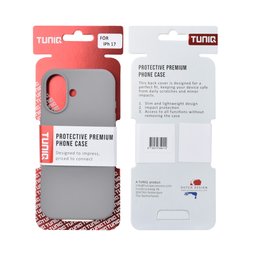 TUNIQ Zadní kryt pro iPhone 17 — Celosilikonový — barva: šedá 3