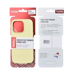 TUNIQ Zadní kryt pro iPhone 16 Pro — Celosilikonový — barva: žlutá 3