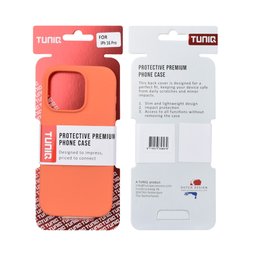 TUNIQ Zadní kryt pro iPhone 16 Pro — Celosilikonový — barva: oranžová 3