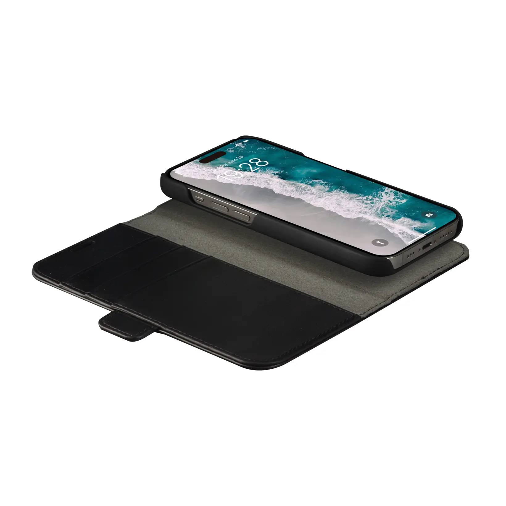 Dbramante1928 iPhone 14 Pro Max - Stockholm - 2-in-1 Wallet + Magnetic Cradle - Black